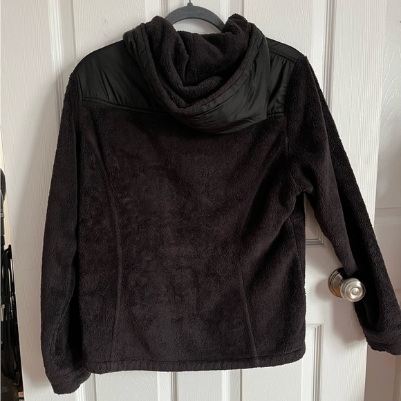 Black North Face Fleece Jacket with Waterpoof Hood - Picture 3 of 5